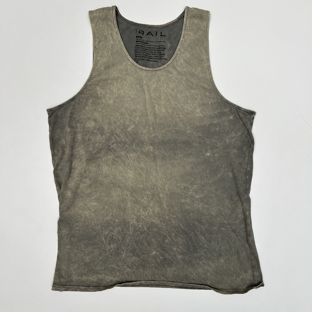 The Rail grey mineral wash tank top Gym Training Gorpcore Medium